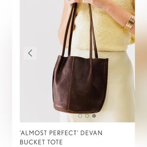 Portland Leather Chestnut Devan Bucket Tote